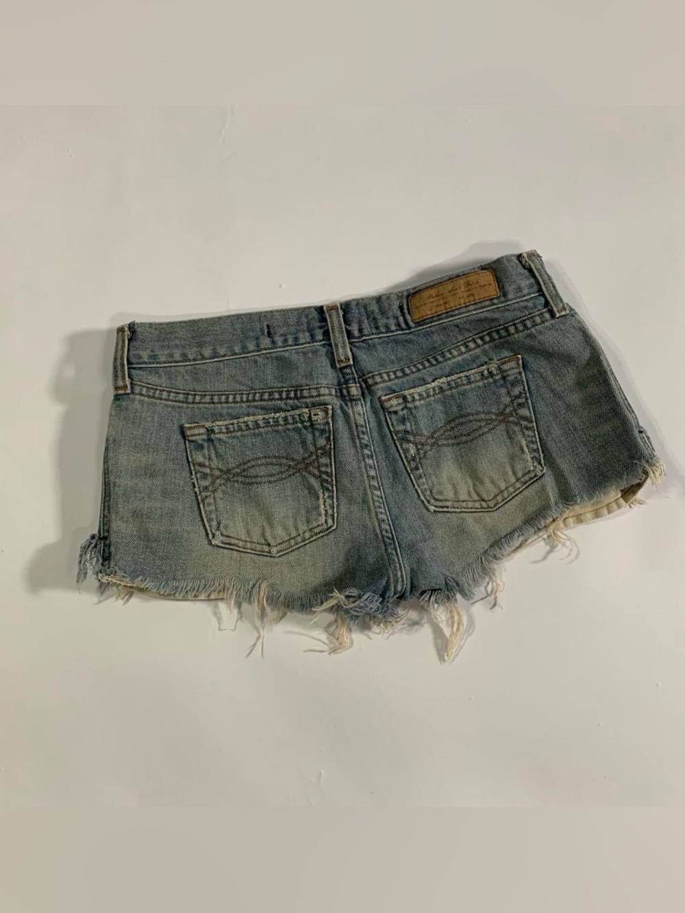 Y2K Abercrombie & Fitch Cutoff Denim Shorts Size 0 Low Rise